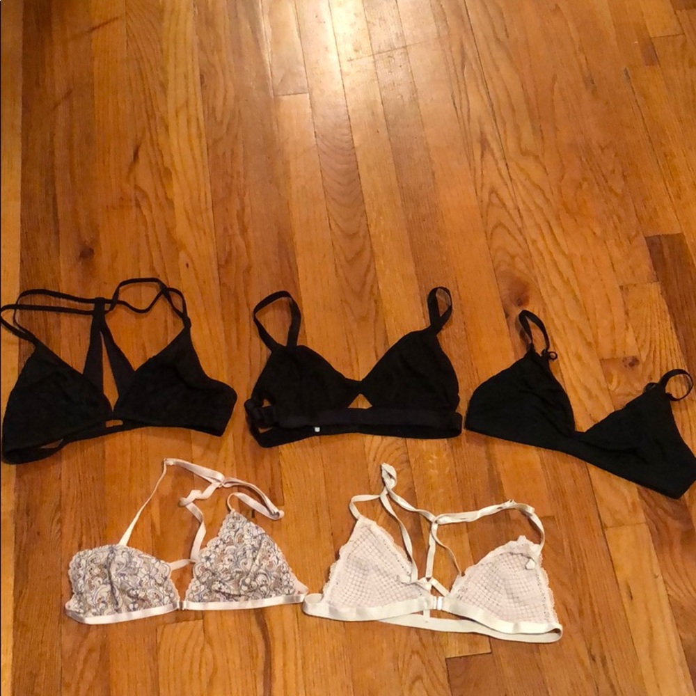 5 bralette bra size small nude pink black